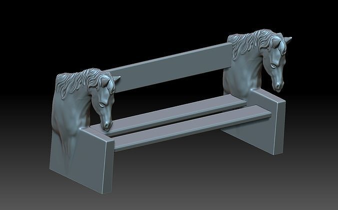 cheval banc chevaux animal cow boy statue ouest cnc maison meubles 3D print model - Mito3D