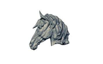 cheval buste tête mustang américain combattant muscle animal art statue imprimable cnc déco moderne maison accessoires 3d print model - Mito3D