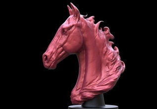 horse bust animal statue nature cowboy mammal miniatures figurines west carriage creature art sculptures 3d print model - Mito3D