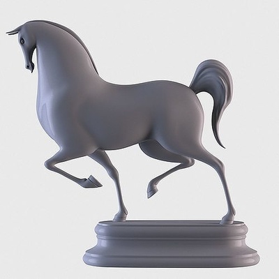 cheval dessin animé animaux animal sculpture imprimable or concept miniature décor décoration cavalo art bijoux mammifère sculptures 3d print model - Mito3D