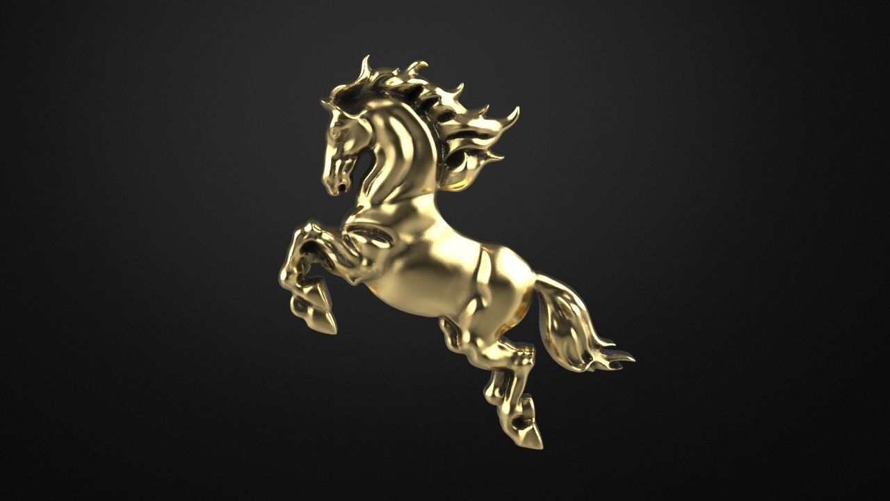 horse casting model pendants jewery jewel gold jewelry ring usa canada africa pendant sculpture silver figure art 3D print model - Mito3D