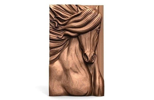 horse cnc 4 art wood relief nature animal artcam aspire signs logos 3d print model - Mito3D