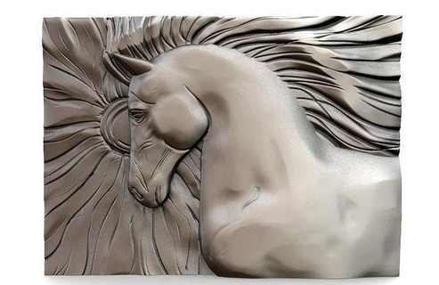 horse cnc art router wood deco nature animal relief engraver signs logos 3d print model - Mito3D