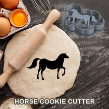 horse cookie cutter pastry biscuit sugar food cookies cutters dough animal house kitchen dining 3d print model - Mito3D