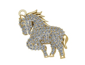 cheval diamant bijoux logo anneaux pendentifs impression conception monument art or platine télécharger argent dragon traiteurs bijou moderne singe gemme 3d print model - Mito3D