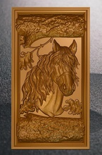 horse frame art ornate design wood interior rococo cnc gallery deco 3d sculptures decoration 3d print model - Mito3D