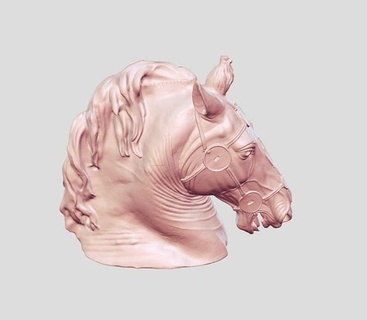 cheval tête animal nature jument étalon équidé souvenir présent sculpter mammifère balade cow boy poulain bride selle ferme sabot buste art sculptures 3d print model - Mito3D