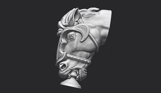 caballo cabeza animal naturaleza yegua semental equino impresión escultura estatuilla recuerdo modelo esculpir montando antiguo guerra gráfico ajedrez Arte esculturas 3d print model - Mito3D