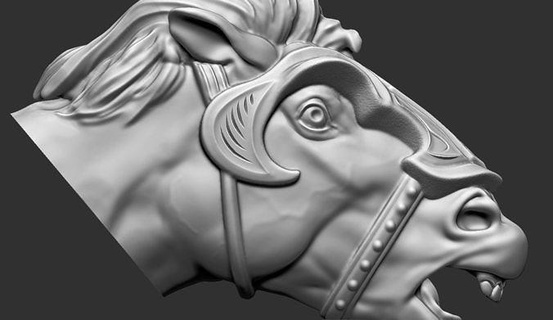 cavallo testa animale natura cavalla stallone equino Stampa scultura statuetta souvenir modello scolpire equitazione antico guerra grafico arte sculture 3d print model - Mito3D