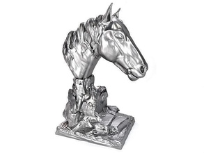 horse head 3d print model 02 animal nature mare stallion equine sculpture statuette souvenir sculpt art sculptures 3d print model - Mito3D