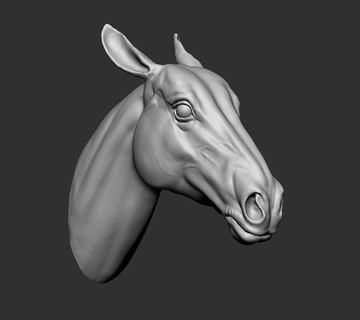 horse head model 3dprint animal game art animation boy artist zbrush sculpt sculpture sculptures 3d print model - Mito3D