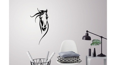 caballo cabeza retrato pared decoración perfil silueta modelo 3d impresión artístico hogar casa arte señales logos 3d print model - Mito3D