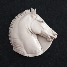 gioielleria pendente cavallo testa sollievo animali portachiavi arte sculture oro squillare sterlina stampabile argento gioiello moda bellezza braccialetto diamante 3d print model - Mito3D