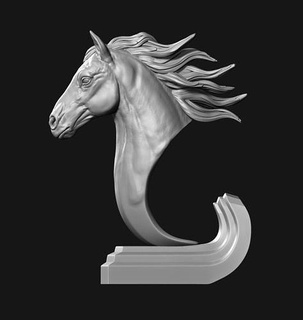 cheval tête statue animal sculpture liberté figure 3d impression imprimable art d'animal cnc mammifère miniatures mythologie créature classique sculptures 3d print model - Mito3D