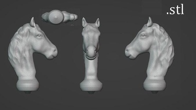 cavallo testa scultura figura arredamento statua 3dprint giocattolo Giochi giocattoli 3d print model - Mito3D