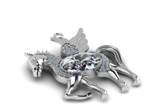 cheval bijoux pendentif bague logo anneaux pendentifs versace impression conception monument art or platine télécharger argent colliers traiteurs gemme diamant 3d print model - Mito3D