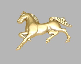 Pferd Schmuck gold logo Ringe - Anhänger drucken design Denkmal Kunst Platin download Silber dragon caiters diamond Juwel modern gem 3d print model - Mito3D