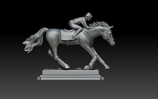 horse jockey jockeys race game equipment riding horserace sports equestrian character competition fence jumping olympic oxer parallel rail show art sculptures 3d print model - Mito3D