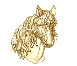 Pferd logo Schmuck Ringe - Anhänger drucken design Denkmal Kunst gold Platin download Silber dragon caiters diamond Juwel modern 3d print model - Mito3D