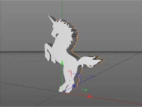 Pferd-logo Kunst Modell cinema4d die Modellierung Pferd logo 3dmodelling 3dtexturing 3d 3dlighting Skulpturen 3d print model - Mito3D