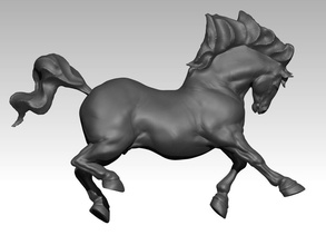 caballo mustango figura estatua alto reailstic impresión cnc juegos juguetes 3d print model - Mito3D