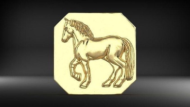 cavallo pendente volare correre animale sollievo scultura oro natura statua arte argento ferrari gioielleria lusso macchina uomo ciondoli 3d print model - Mito3D