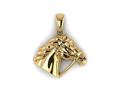 horse pendant animals jewelry printable gold animal pendants silver nature sculpture wooden game art head 3d print model - Mito3D