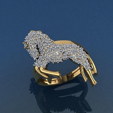 horse pendant ring jewelry gold printable silver shining luxury engagem diamond jewellery engagement wedding cad sterling fashion beauty necklace rings 3d print model - Mito3D