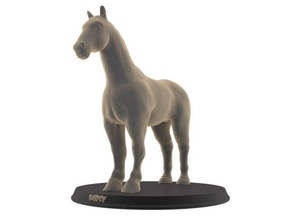 caballo imprimible art de la tierra salvaje animal naturaleza impresión juguete los juguetes real realista estatua las esculturas 3d print model - Mito3D