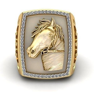 cheval bague lakshmiji Lakshmi animal art bijoux sculpture imprimable or argent diamant bijou Royal couronne Roi anneaux 3d print model - Mito3D