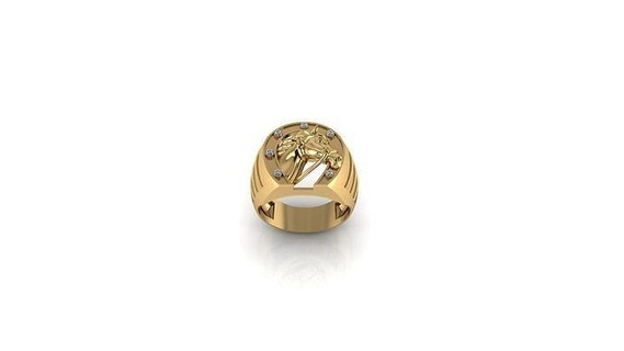 cheval bague or bijoux anneaux diamant imprimable argent 39 manège bijou mariage engagement brillant gemme animal 3d print model - Mito3D