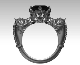 horse ring jewelry horses riding stallion horsering horseriding muller horsehead animal animaljewelry gold platinum 3dhorse 3djewelry fashionjewelry love cool beauty rings 3d print model - Mito3D