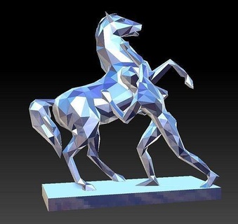 cheval sculptural groupe Anitchkov pont saint petersburg art figure statue motte dompteurs belle reconnaissable célèbre élégant gracieux svelte agréable sculptures 3d print model - Mito3D