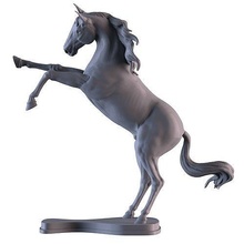 cavalo escultura animal vaqueiro mamífero estátua imprimível prata oeste natureza Fazenda 3dprinting 3dprinter miniatura decoração arte esculturas 3d print model - Mito3D