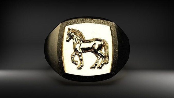 cavalo sinete anel joalheria luxo corre platina ouro amar Casamento corredor homens escultura noivado textura joias argolas 3d print model - Mito3D