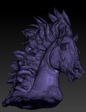 cavalo estátua a arte o cabeça do busto sculpute agonia animais irritado de alta printable roma clássico histórico mustang esculturas 3d print model - Mito3D