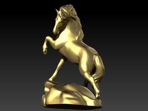 cavalo estátua escultura bronze decoração arte figura antigo retro clássico esculturas 3d print model - Mito3D