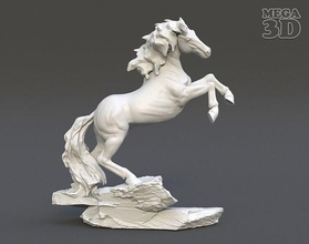 caballo estatua 220527 escultura Arte animal salvaje victoria carrera montando tallado carreras esculpir museo esculturas 3d print model - Mito3D