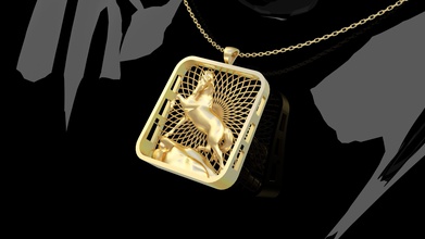 horse statue pendant jewelry gold printable jewel diamond jewellery wedding pendants 3d print 3d print model - Mito3D