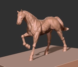 cheval fort muscle sculpture 3dprinting figure corps statue art sculptures 3d print model - Mito3D