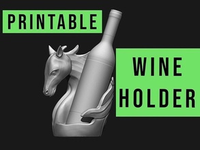 Pferd Wein Halter Unterstützung druckbar Weinhalter Dekoration Drucken Haushaltswaren Kunst Kappadokien Elite Design Getränk Skulpturen 3d print model - Mito3D