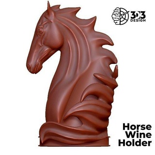 caballo vino soporte hogar casa decoración 3dprinting 3d print model - Mito3D
