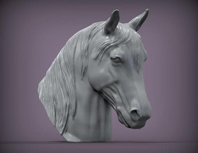 horses head animal nature horse mare stallion equine 3d print sculpture statuette souvenir model sculpt art sculptures 3d print model - Mito3D