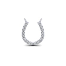 horseshoe diamond ring pendant diamonds fashion jewelry accesories pendants 3d print model - Mito3D