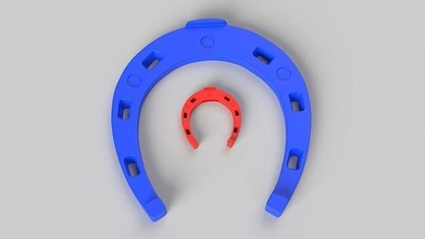 horseshoe horse luck key ring trinket house decor 3d print model - Mito3D