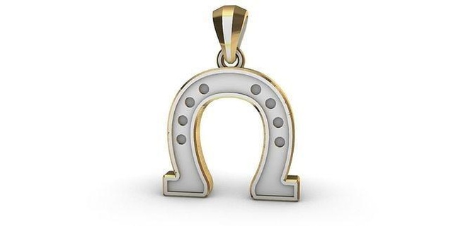 horseshoe pendant horse cavalo equine bridle bridao pendants knight capacete pingente saddle hipismo espora spure estribo stirrup ferradura sorte luck shoe jewelry 3d print model - Mito3D