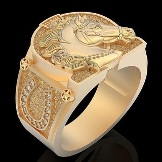fer cheval bague argent or bijoux imprimable 3d modèle tendance mode fantaisie conception zbrush mariage gemme diamant anneaux 3d print model - Mito3D
