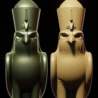 Horus Vogel Falke Ägypten ägyptisch uralt isis Osiris Skulptur Bildhauerei Statue Kunst Skulpturen 3d print model - Mito3D
