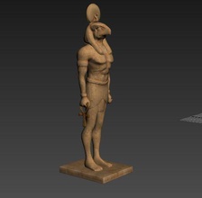horus antico egiziano statua dio egitto occhio piramidi arte sculture 3d print model - Mito3D