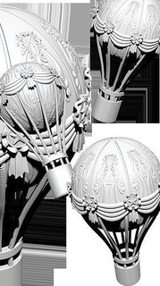 Sıcak hava balonlar balonu balon minyatürler araç sıcak uçan heykel ışık hobi kendin yap 3d print model - Mito3D